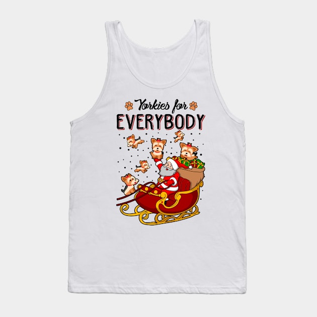 Yorkie Christmas Sweater. Yorkies for Everybody. Tank Top by KsuAnn